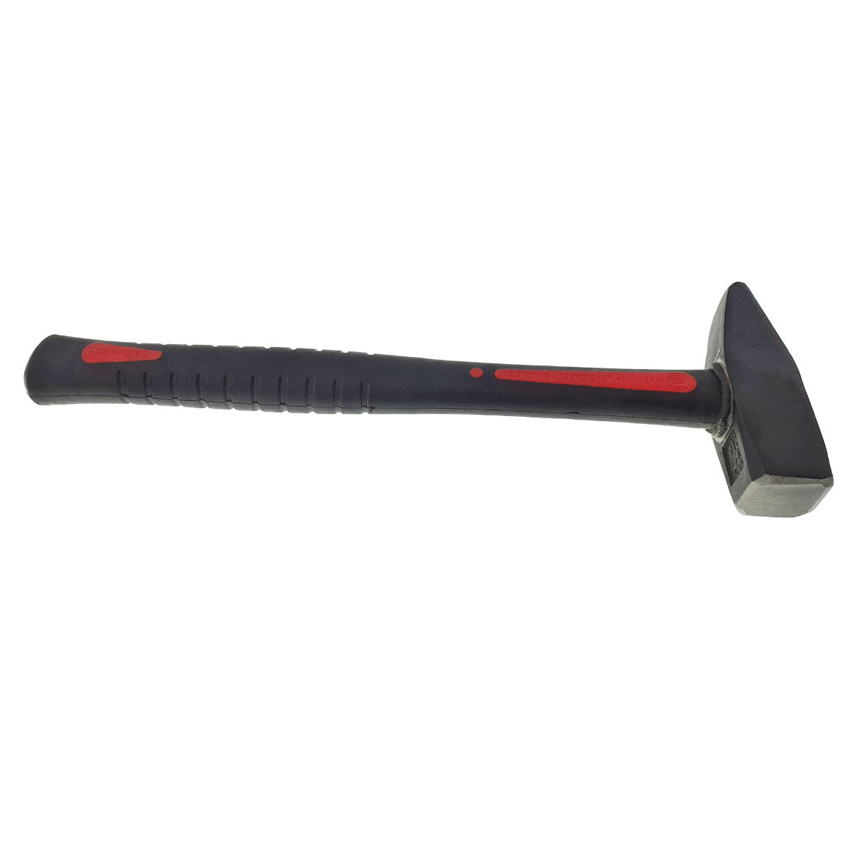 Ciocan 1000g, cu maner 335x38x30mm, din fibra, izolat, anti-alunecare, negru cu rosu [1]
