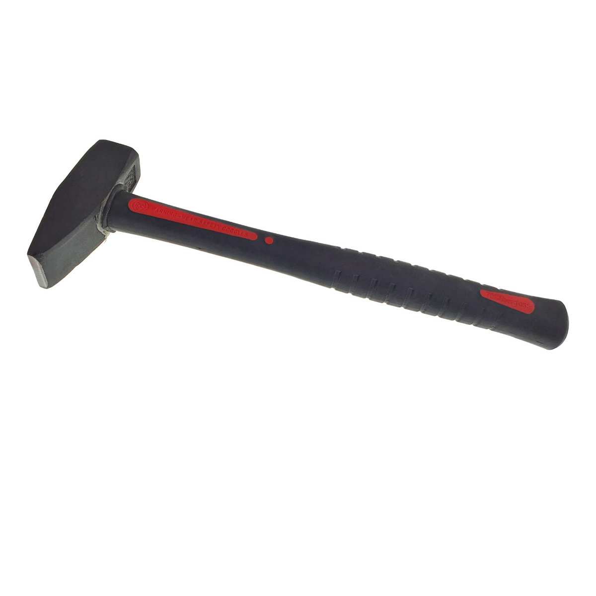 Ciocan 1000g, cu maner 335x38x30mm, din fibra, izolat, anti-alunecare, negru cu rosu [7]