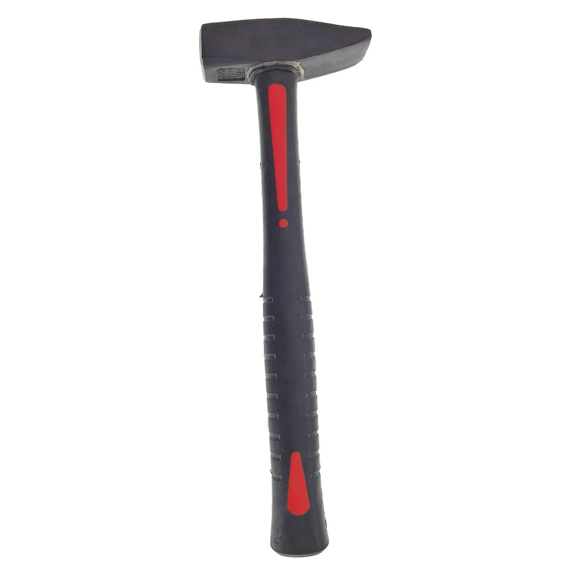 Ciocan 1000g, cu maner 335x38x30mm, din fibra, izolat, anti-alunecare, negru cu rosu [4]