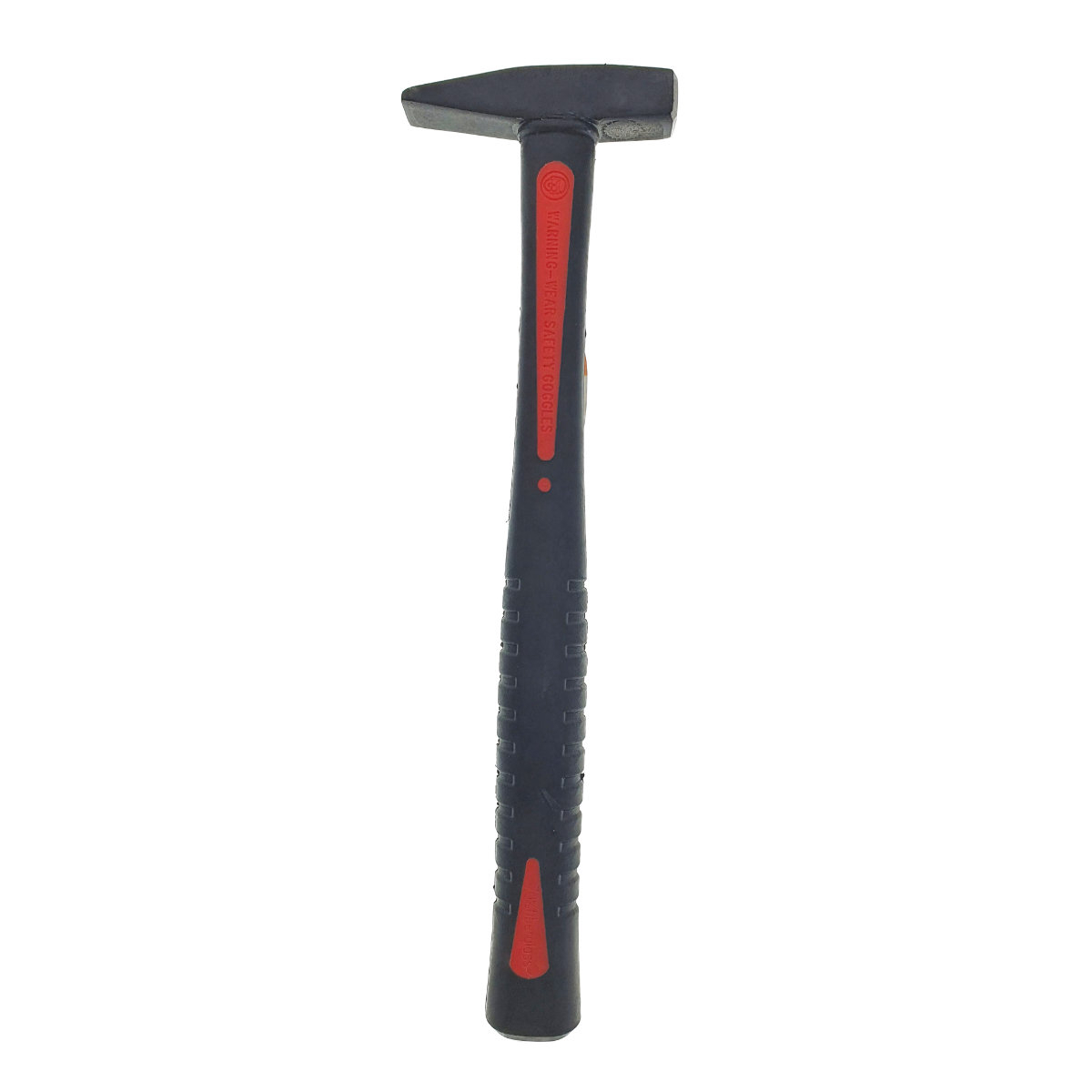 Ciocan 200g, cu maner 286x30x23mm, din fibra, izolat, anti-alunecare, negru cu rosu [4]