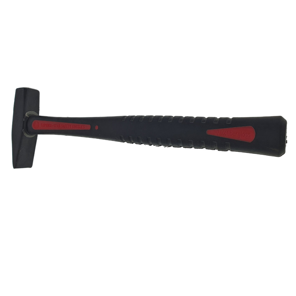 Ciocan 400g, cu maner 283x31x23mm, din fibra, izolat, anti-alunecare, negru cu rosu [12]