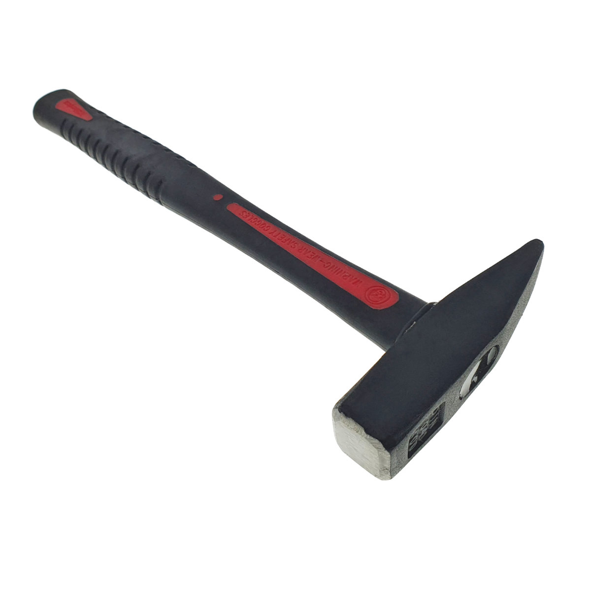 Ciocan 400g, cu maner 283x31x23mm, din fibra, izolat, anti-alunecare, negru cu rosu [9]