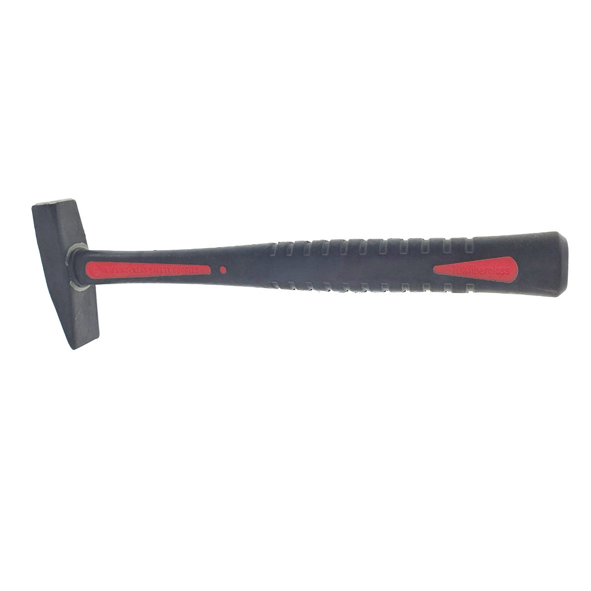 Ciocan 400g, cu maner 283x31x23mm, din fibra, izolat, anti-alunecare, negru cu rosu [11]