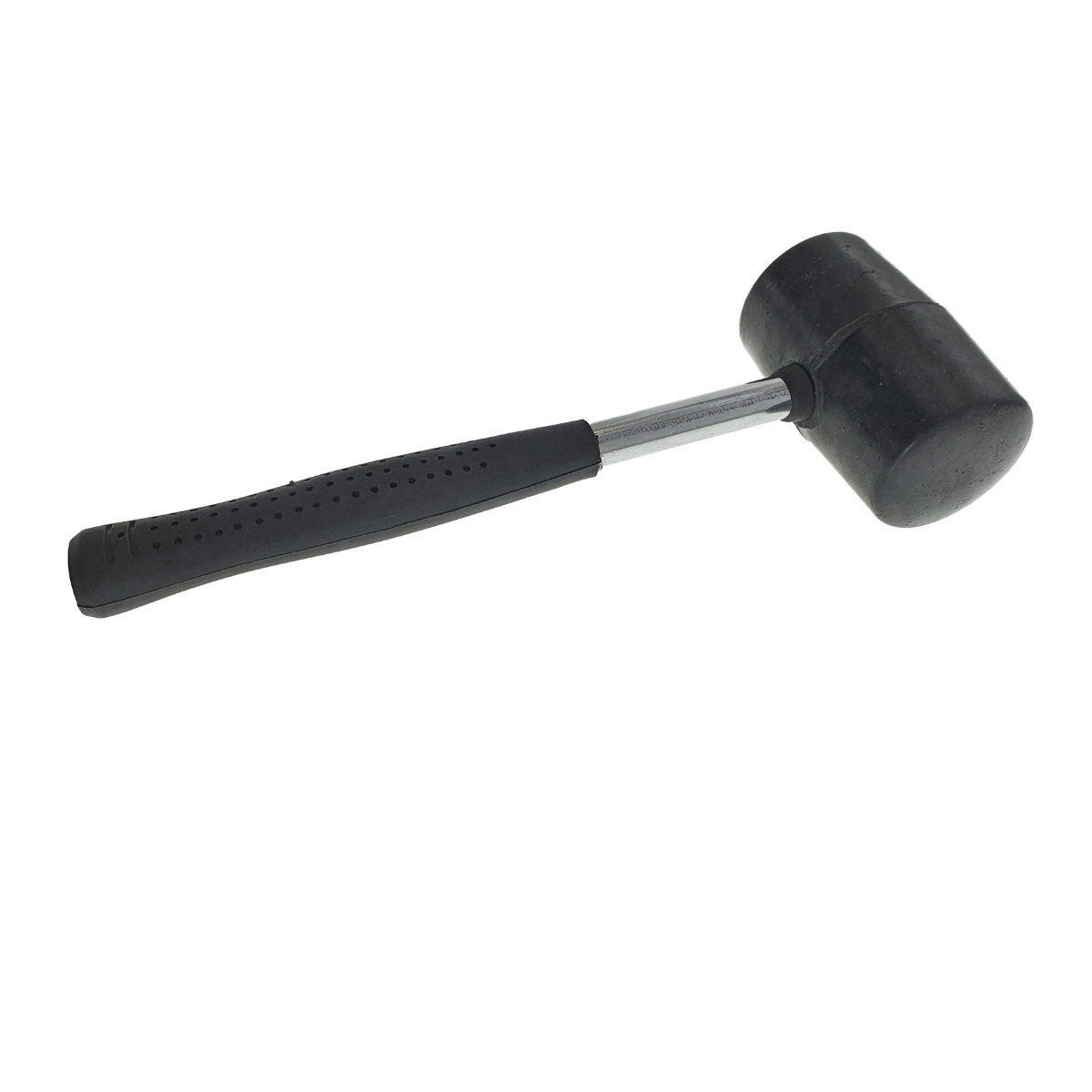 Ciocan de cauciuc negru, 300 g, cu maner metalic izolat, anti-alunecare [7]