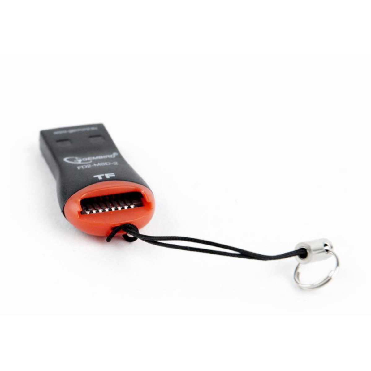 Cititor card microSD, Gembird, interfata USB 2.0, transfer maxim 25 MBps, negru cu rosu [4]