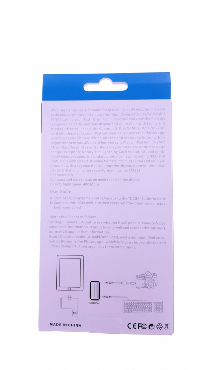 Cititor Carduri 5in 1 pt.ipad 4 /ipad mini special pentru transfer de poze , portul USB suporta tastatura externa [4]