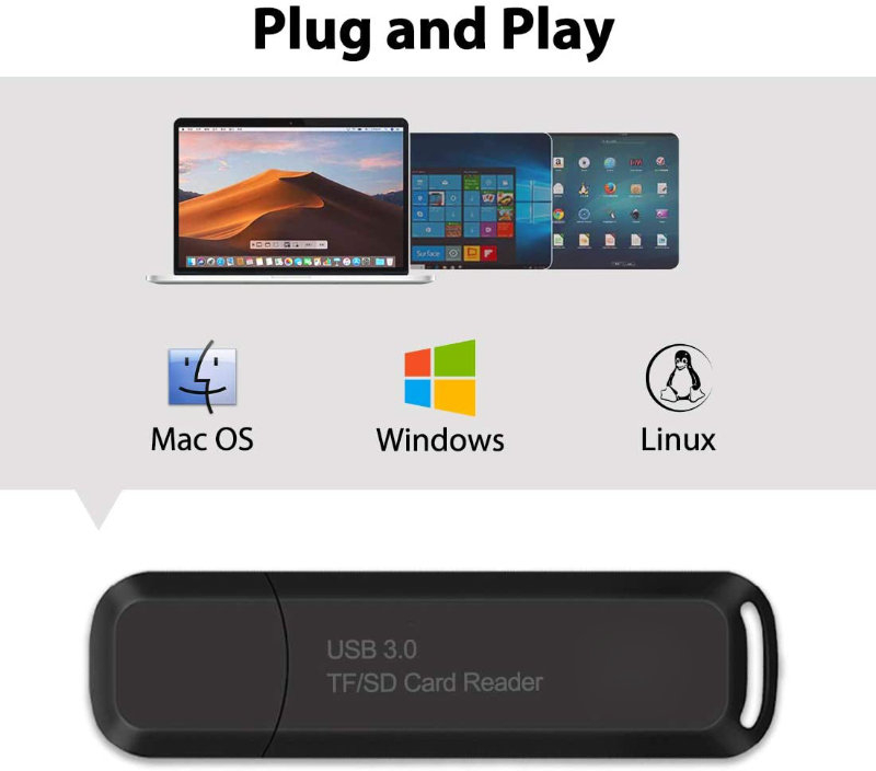Cititor USB 3.0 pentru carduri SDXC si microSDXC , scriere, stocare si transfer date, cu capac, negru [5]