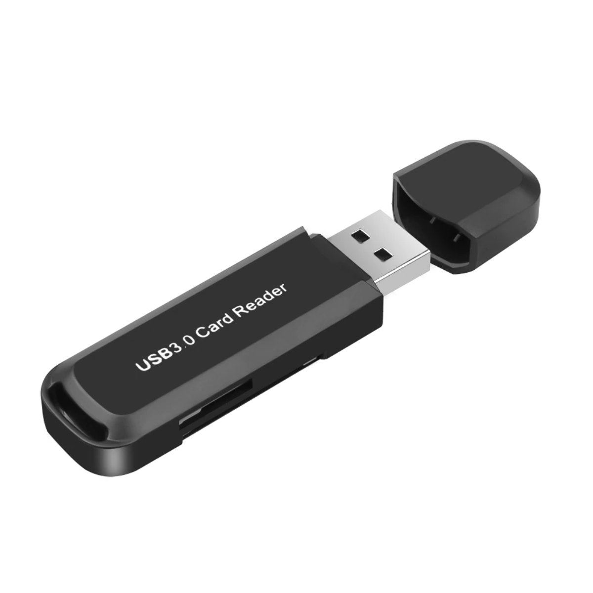 Cititor USB 3.0 pentru carduri SDXC si microSDXC , scriere, stocare si transfer date, cu capac, negru [1]