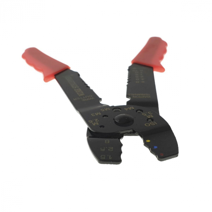 Cleşte pentru dezizolat şi sertizat,FS12846,cu manşon din plastic roşu [4]