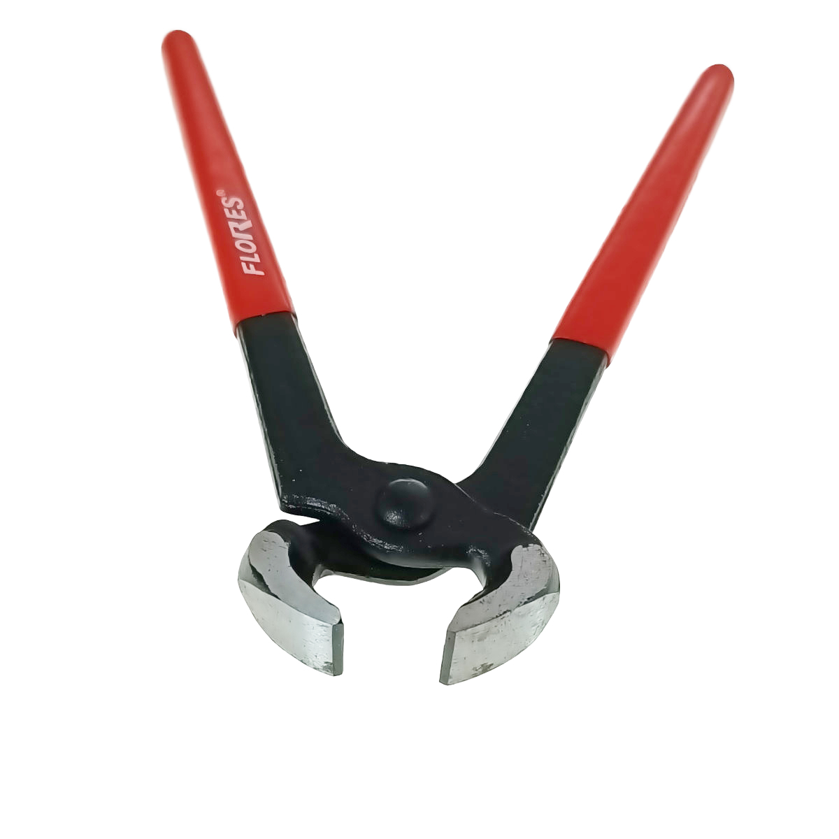 Cleste pentru scos cuie, din otel forjat, cu maner izolat, Flores 10100, 205x55x20mm, negru cu rosu [3]