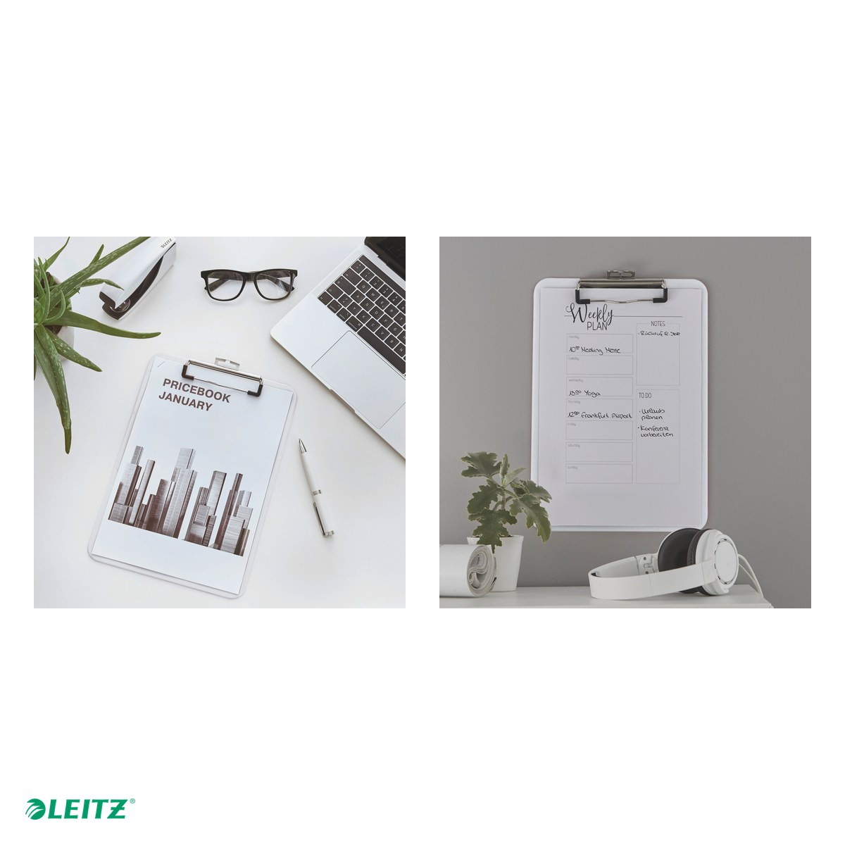 Clipboard Leitz WOW, simplu, PS, A4, capacitate 100 coli, alb [5]