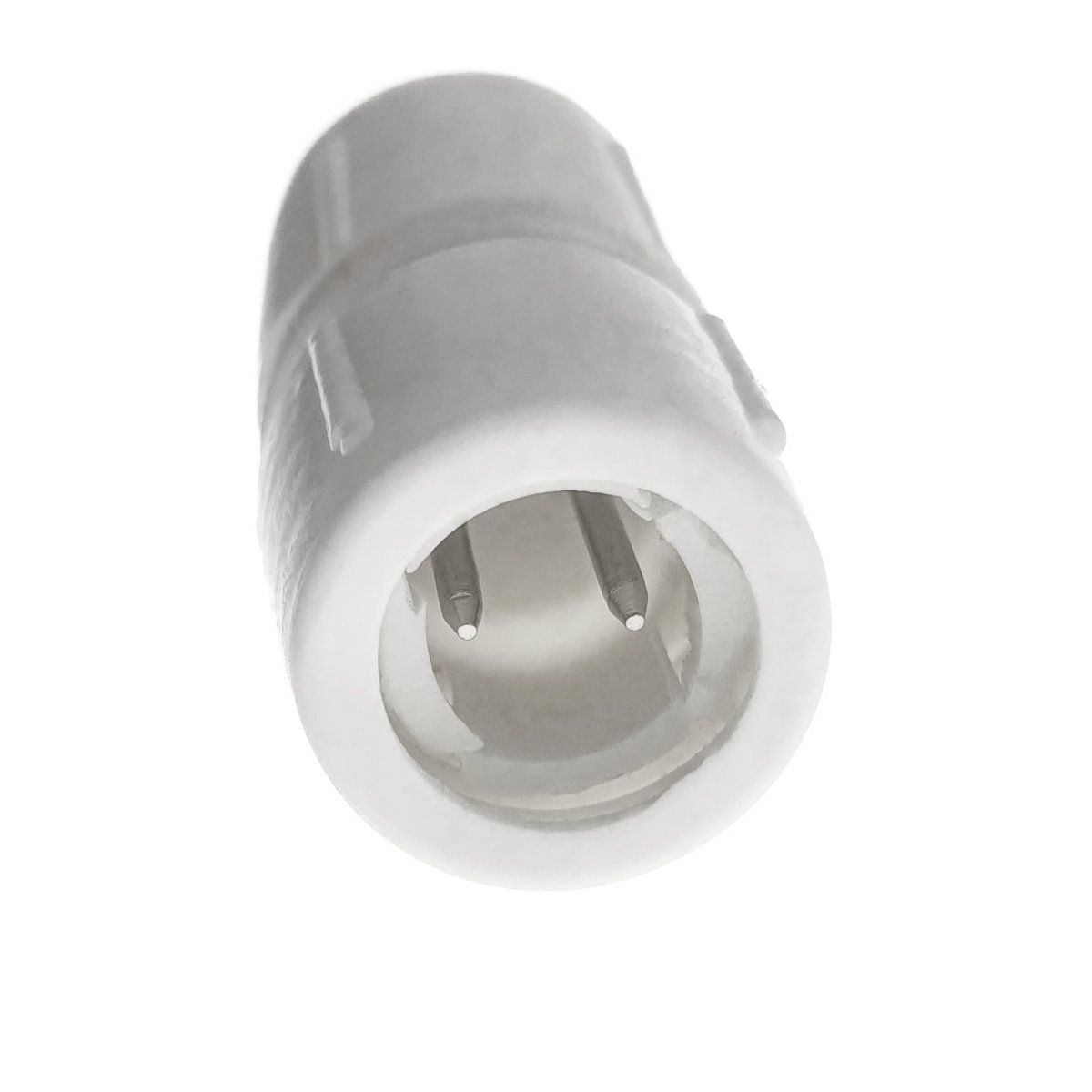 Conector imbinare furtun Led luminos, cu 2 pini, 3 elemente cu filet, din plastic, alb [4]