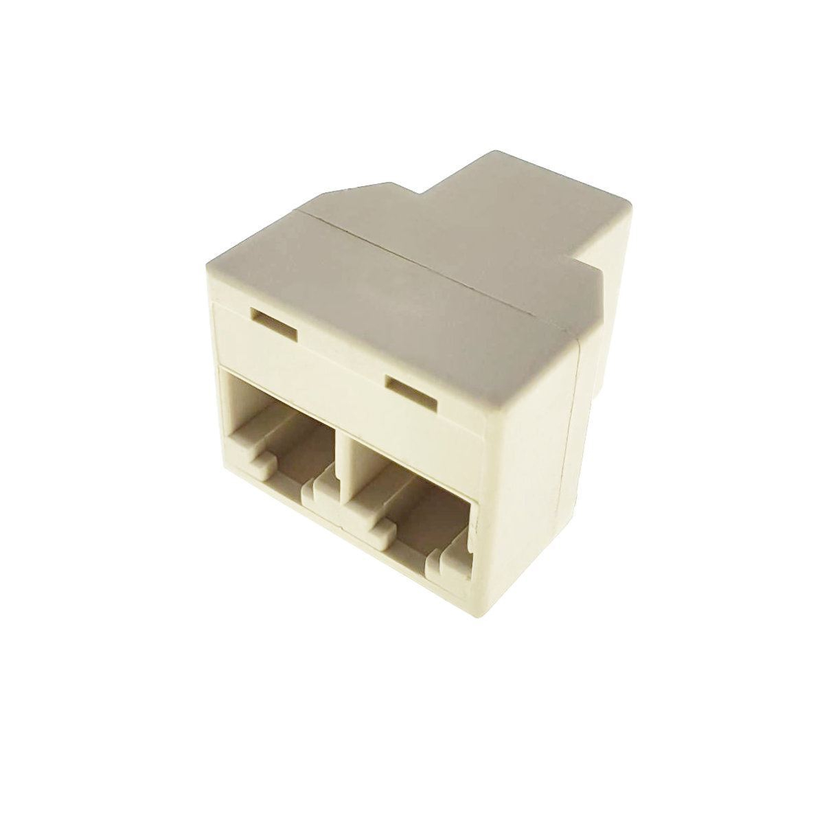 Conector multiplicator retea UTP RJ45 8p8c mama la 2 porturi mama RJ45, bej [4]