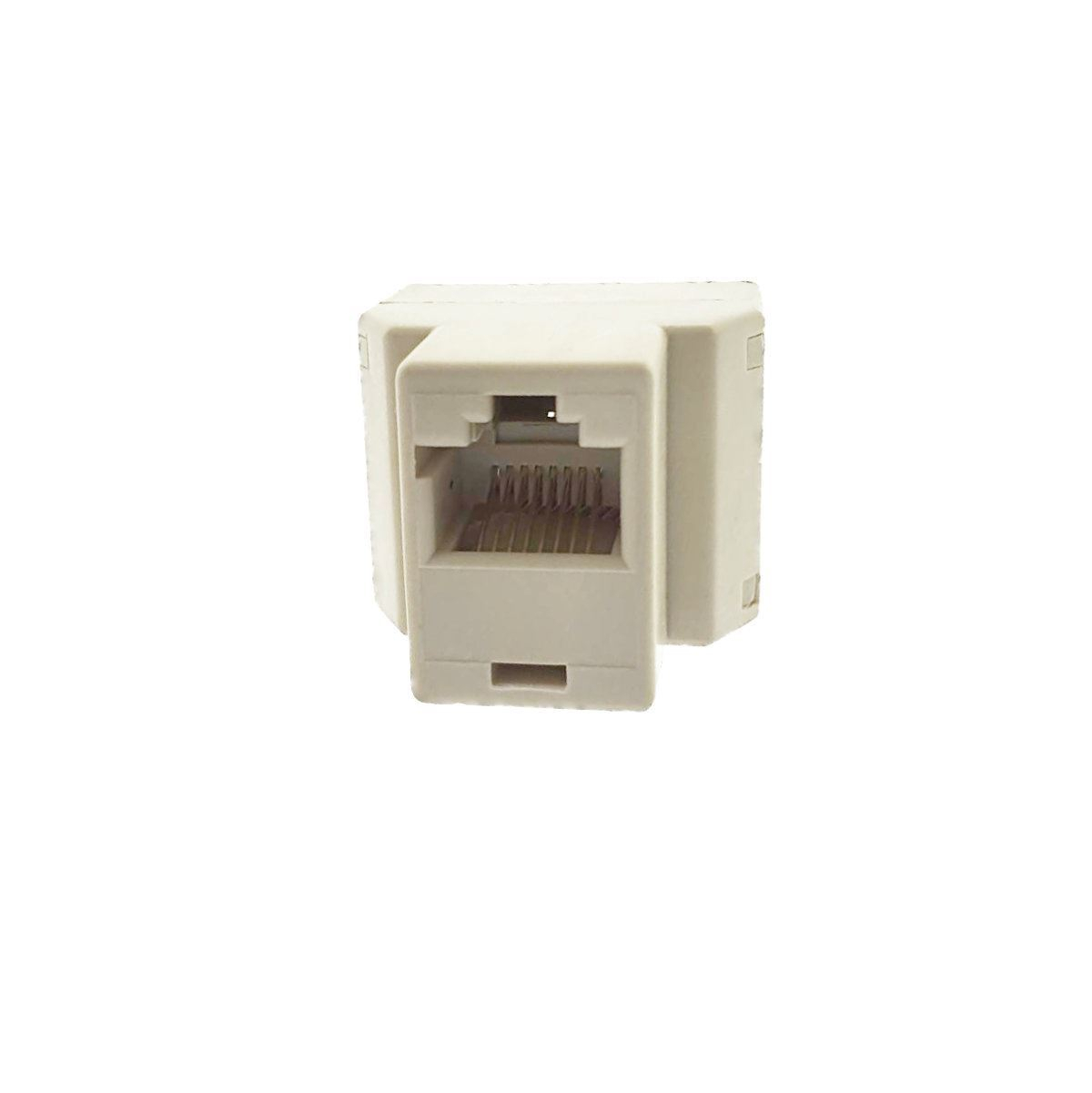 Conector multiplicator retea UTP RJ45 8p8c mama la 2 porturi mama RJ45, bej [5]