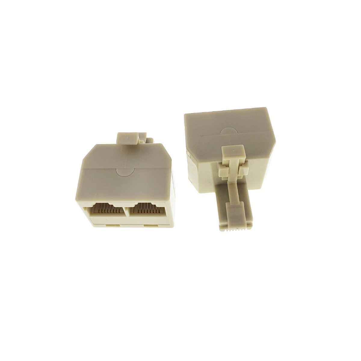 Conector multiplicator retea UTP RJ45 8p8c tata la 2 porturi mama RJ45, bej [7]