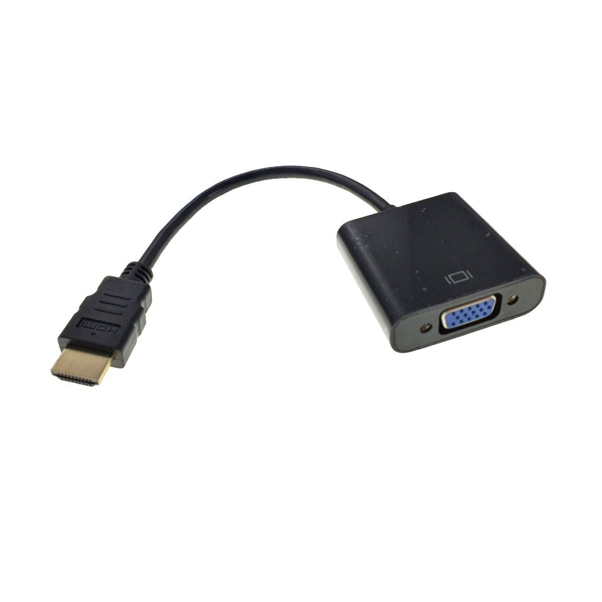 Convertor adaptor HDMI tata la VGA mama, cu cablu 15cm si cablu audio jack 3.5mm tata-tata [5]