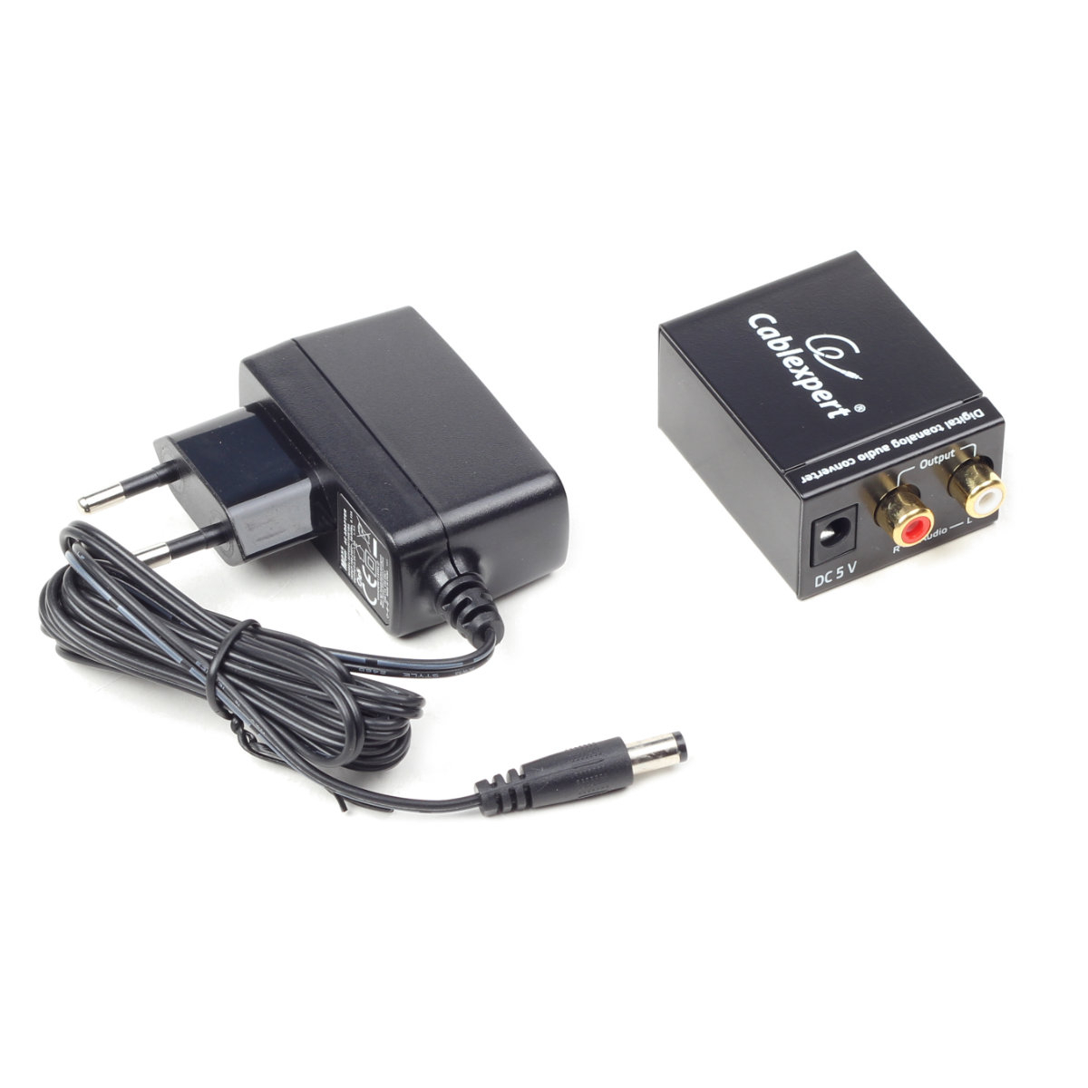 Convertor audio digital - analogic, Cablexpert 08257, cu alimentator 5V DC inclus, negru [12]