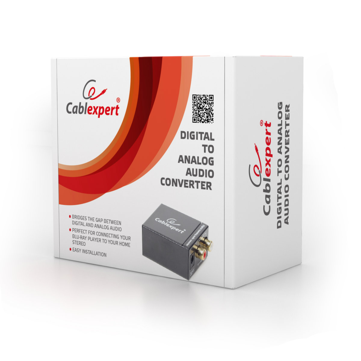 Convertor audio digital - analogic, Cablexpert 08257, cu alimentator 5V DC inclus, negru [7]