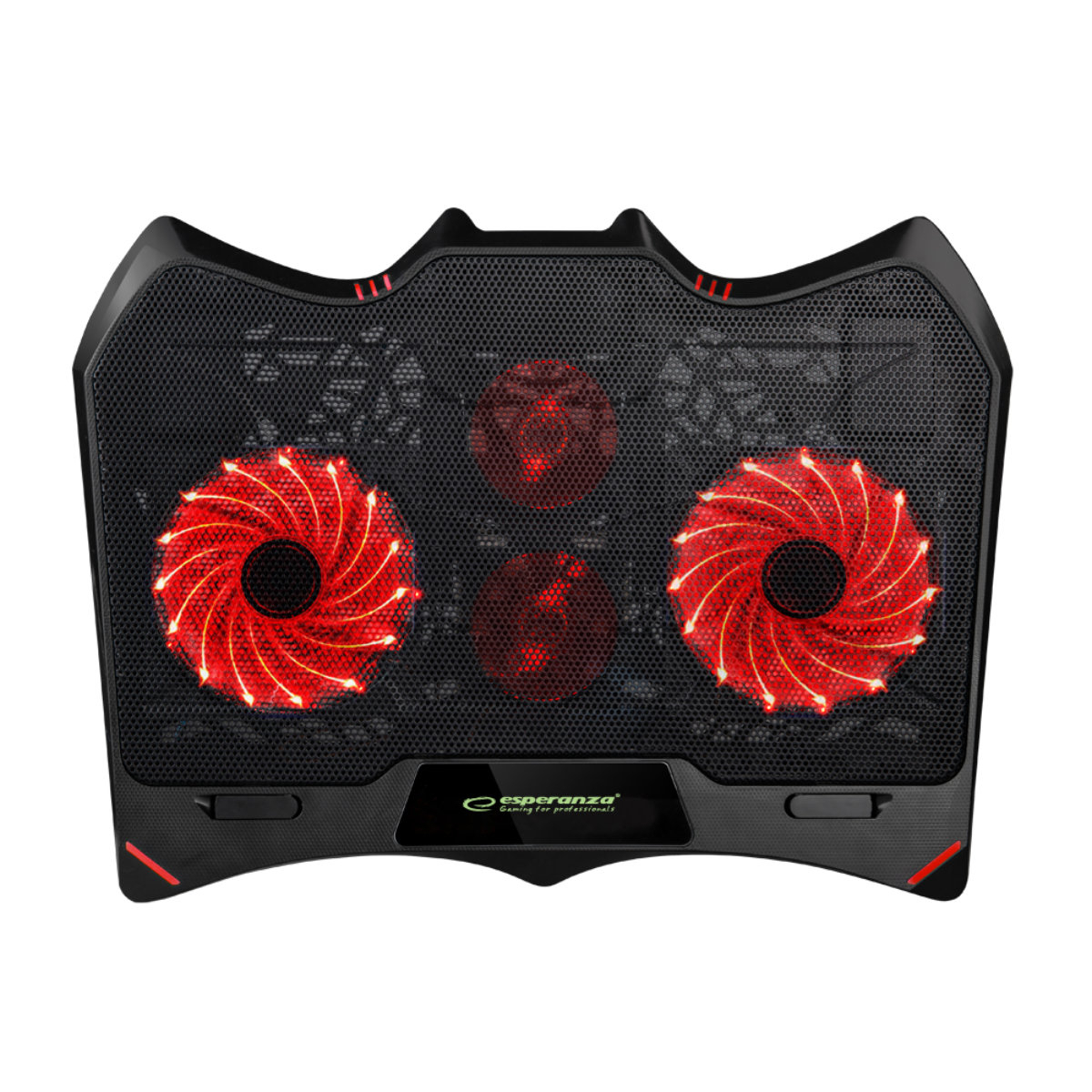 Cooler Laptop Esperanza Buran, iluminare Led, 4 ventilatoare, 2 port USB, pozitie reglabila, negru [6]