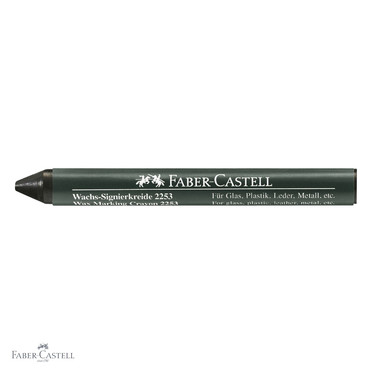 Creion cerat Faber-Castell 2253 pentru suprafete lucioase, negru, marcare industriala [4]