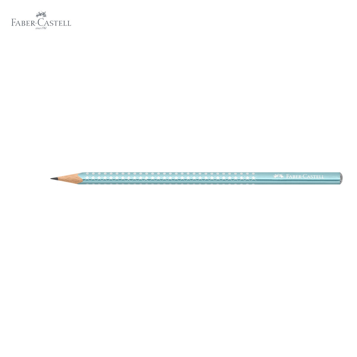 Creion grafit B Faber-Castell Sparkle Bleu Ocean, finisaj metalizat perlat, pentru scriere si desen [10]