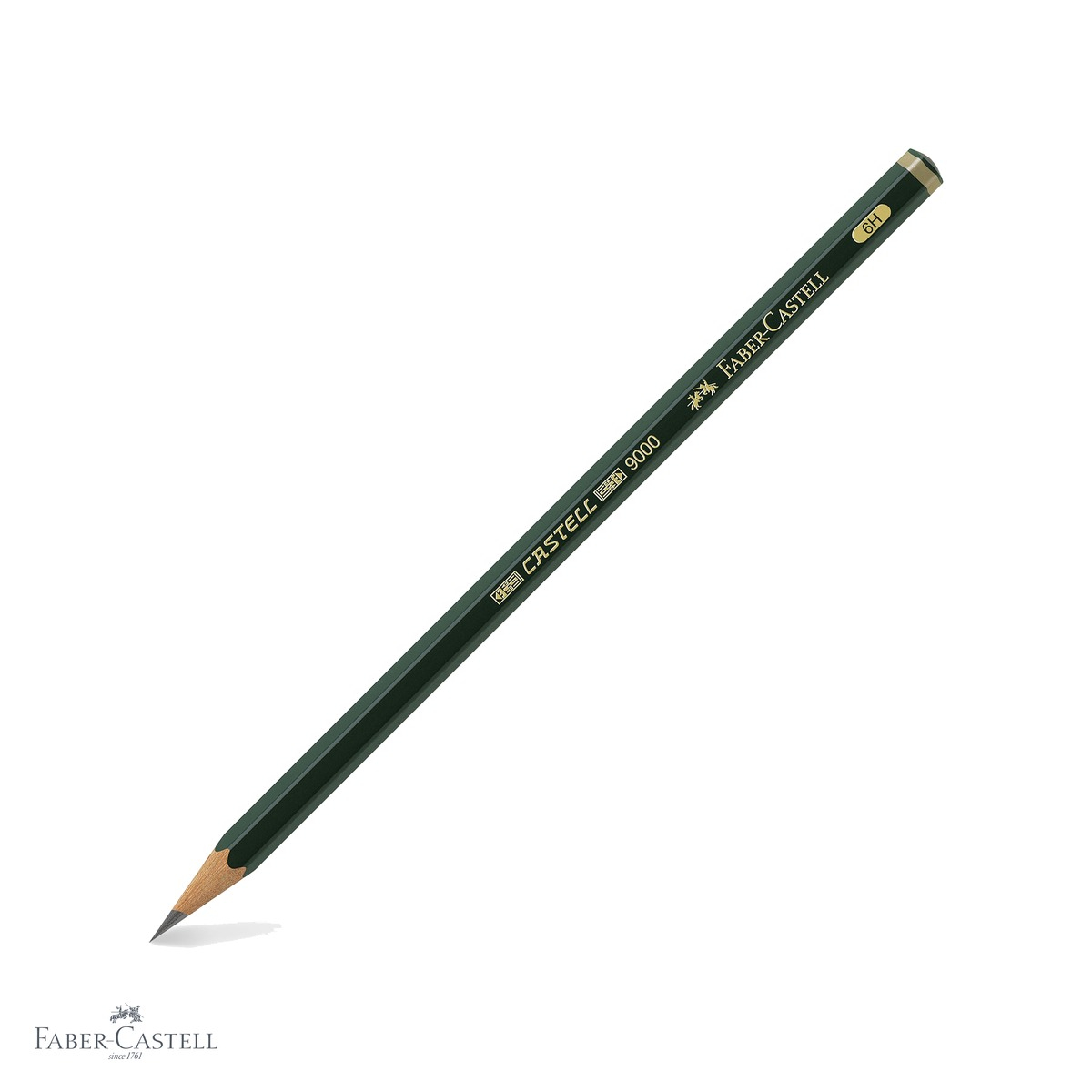 Creion grafit hexagonal Faber-Castell Castell 9000, duritate 6H, pentru desen tehnic si schite [2]