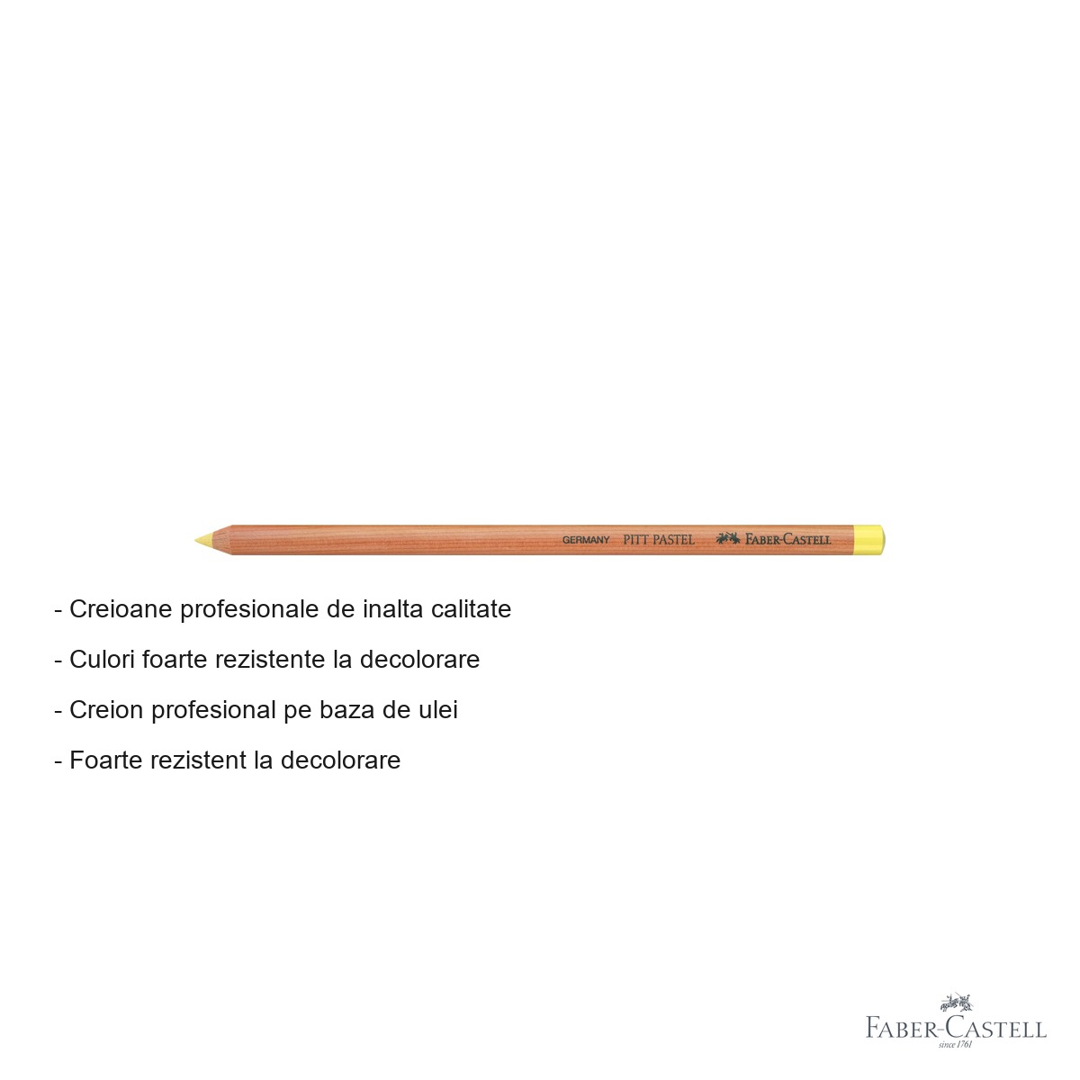 Creion pastel pe baza de ulei Faber-Castell Pitt Pastel Crem, pentru detalii fine si contururi profesionale [2]