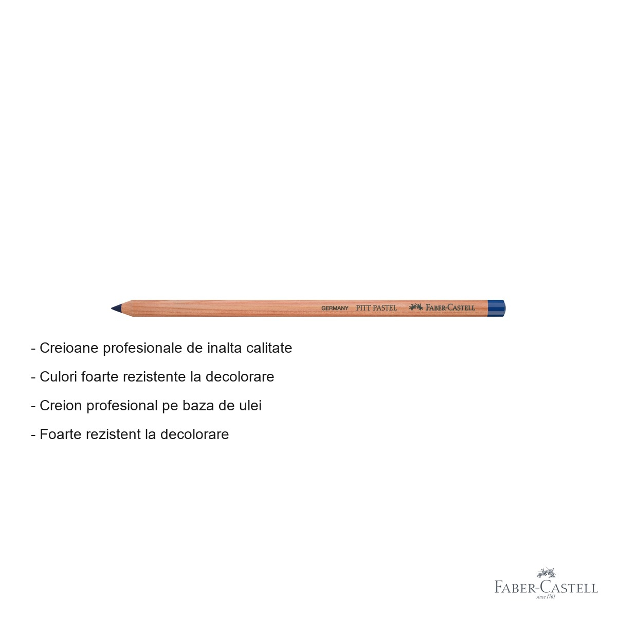 Creion pastel Pitt Faber-Castell, albastru heliu rosiatic, pe baza de ulei, pentru detalii fine si contururi [2]