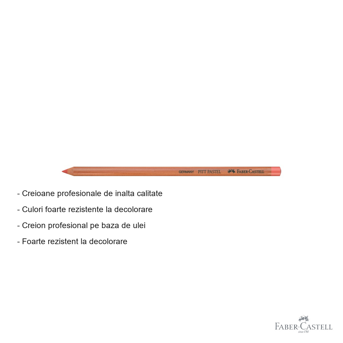 Creion pastel Pitt Faber-Castell, culoarea carnii mediu, pe baza de ulei, pentru detalii fine si contururi [2]