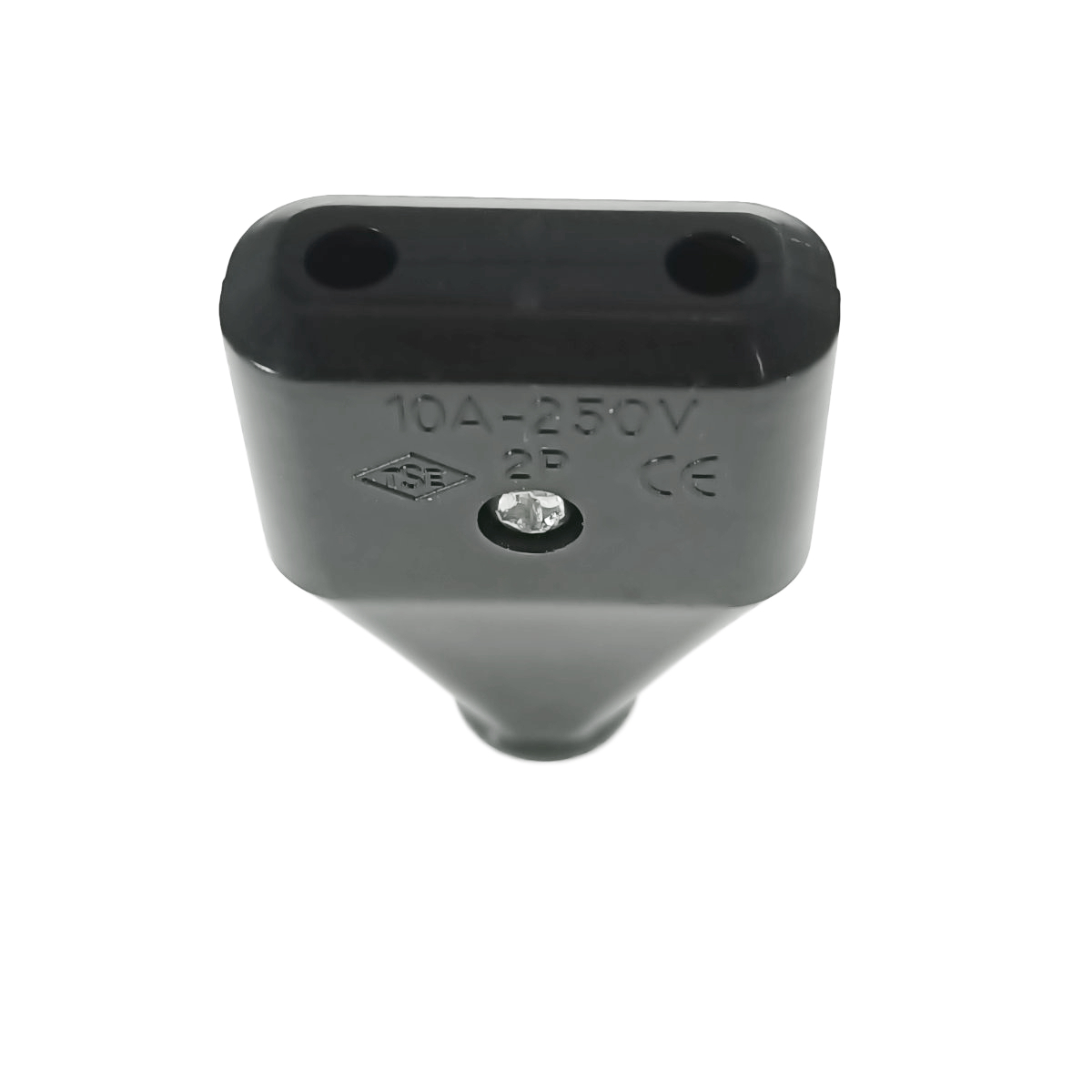 Cupla plata pentru priza tip euro, model 40095, EU, 220-240V, 10 A, neagra [1]