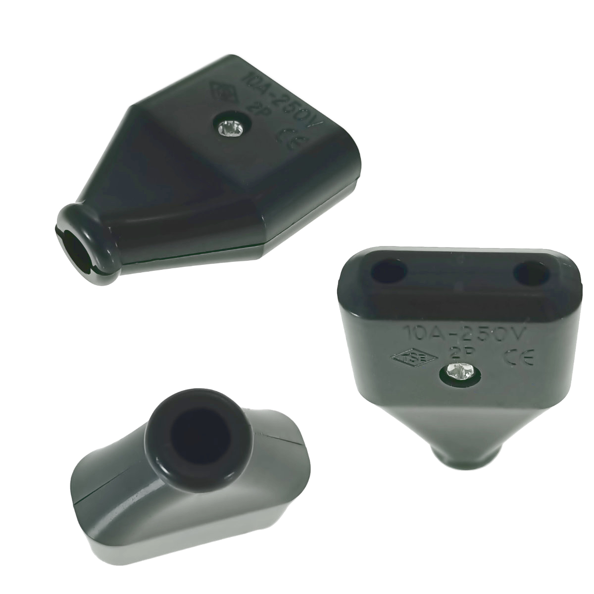 Cupla plata pentru priza tip euro, model 40095, EU, 220-240V, 10 A, neagra [4]