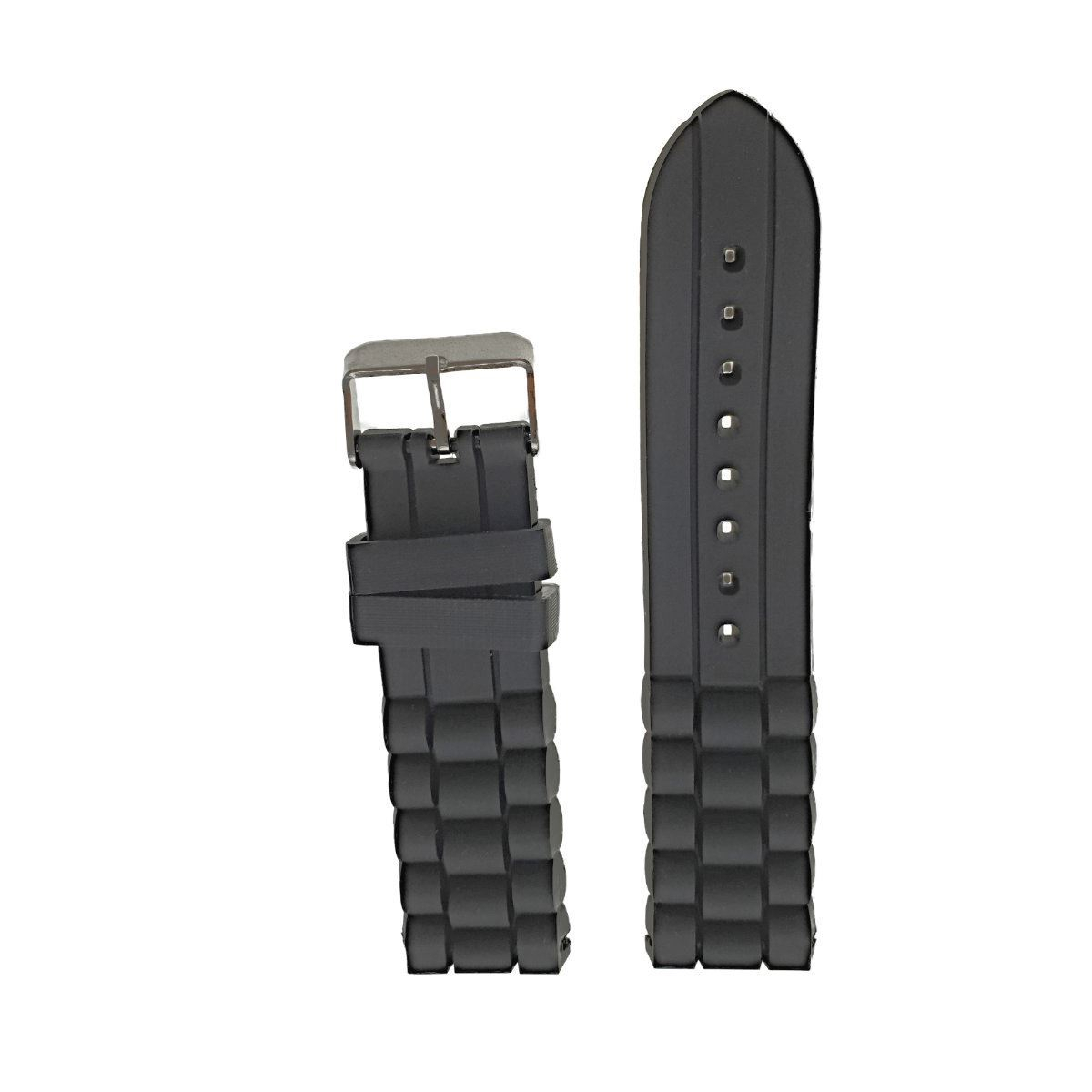 Curea de ceas 01-B18 din silicon negru , 18mm [4]