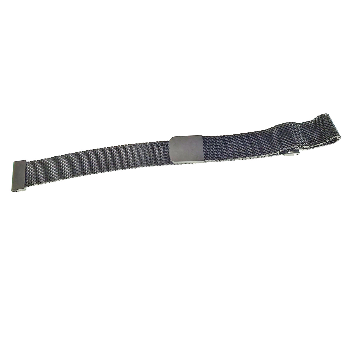 Curea de ceas BK-14 tip bratara, din plasa metal, prindere magnetica, neagra, 14mm [7]