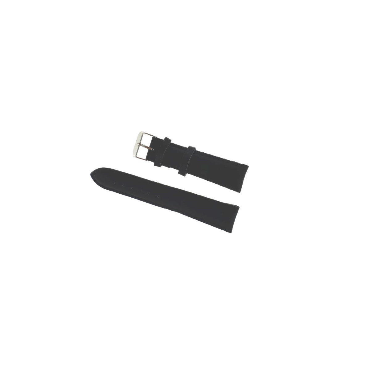 Curea de ceas PB24, piele naturala interior, piele ecologica exterior, neagra, 24mm [6]