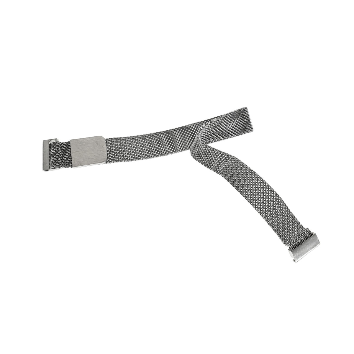 Curea de ceas S-14 tip bratara, din plasa metal, prindere magnetica, argintie, 14mm [4]