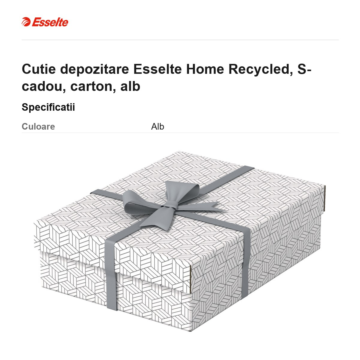 Cutie depozitare Esselte Home Recycled, S- cadou, carton, alb [3]