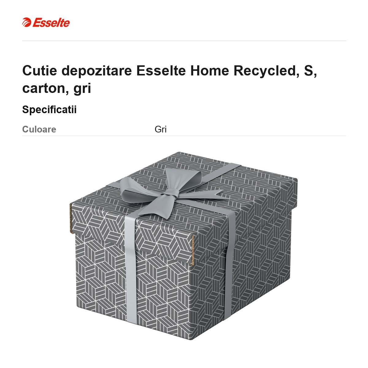 Cutie depozitare Esselte Home Recycled, S, carton, gri [3]