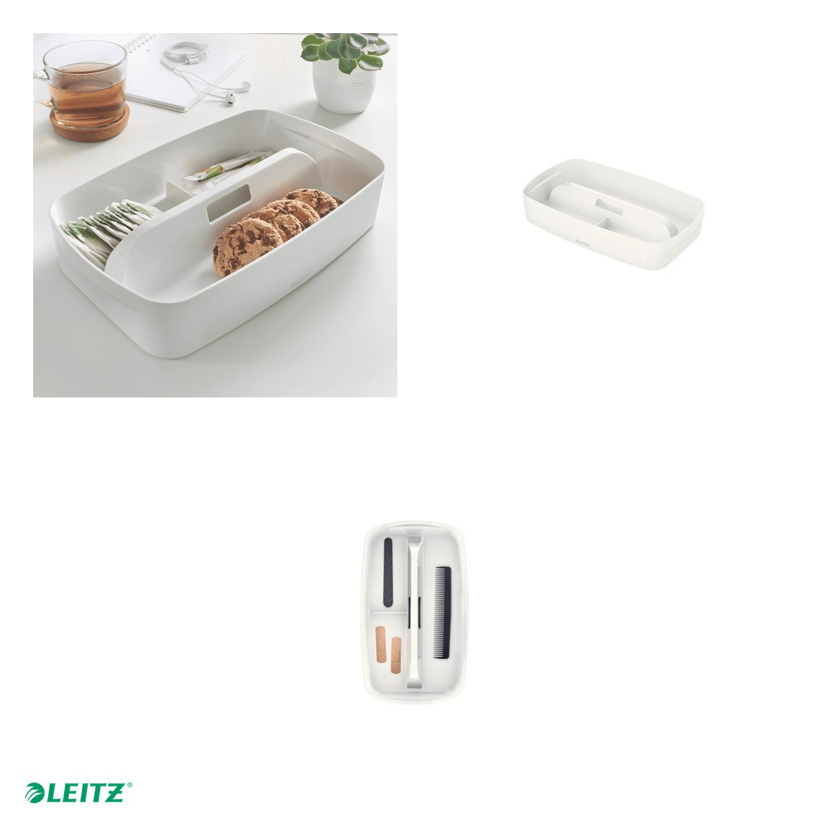 Cutie depozitare Leitz MyBox Organiser, cu maner, 30x5x18 cm, alb [4]