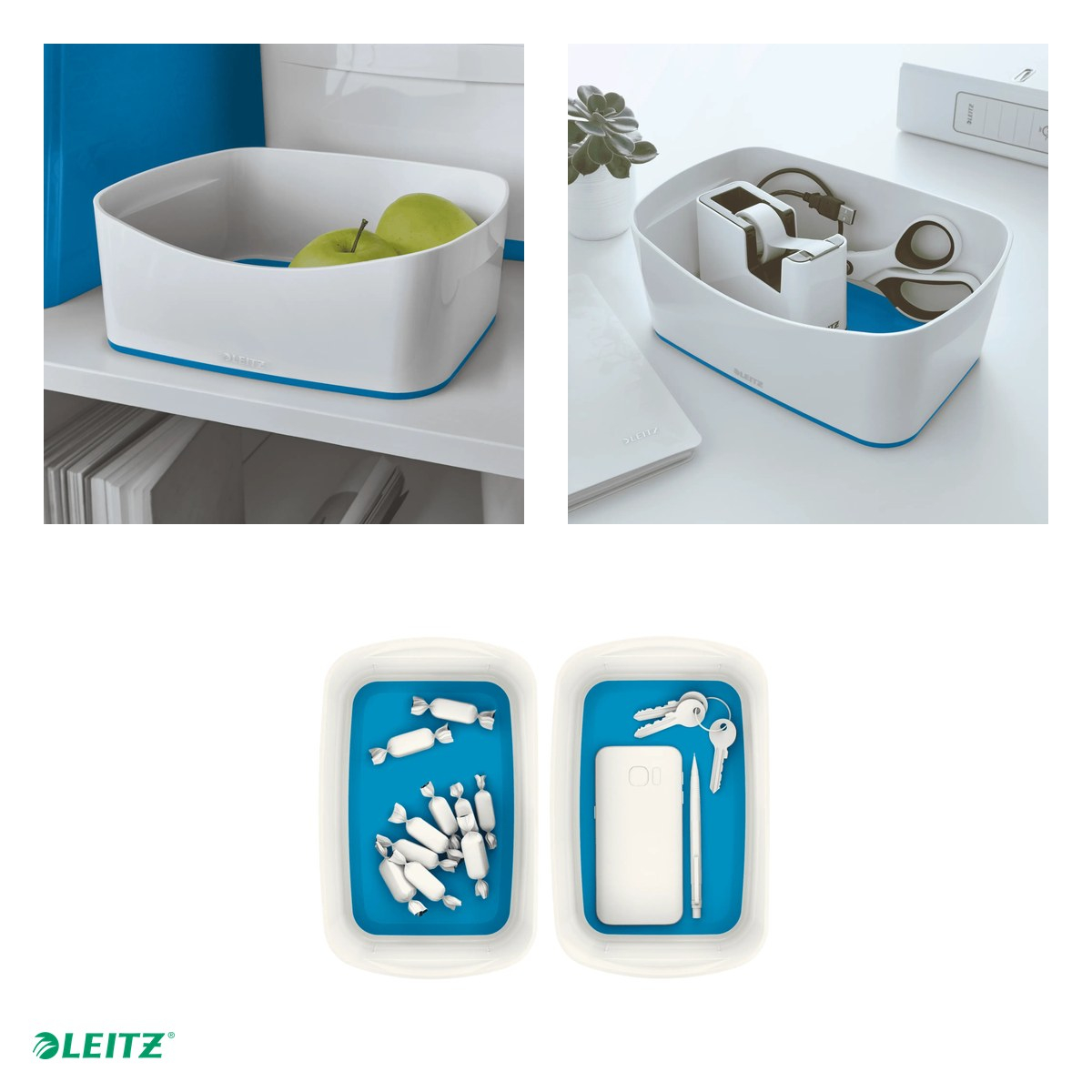 Cutie depozitare Leitz WOW MyBox, 24x9x16 cm, albastru [4]