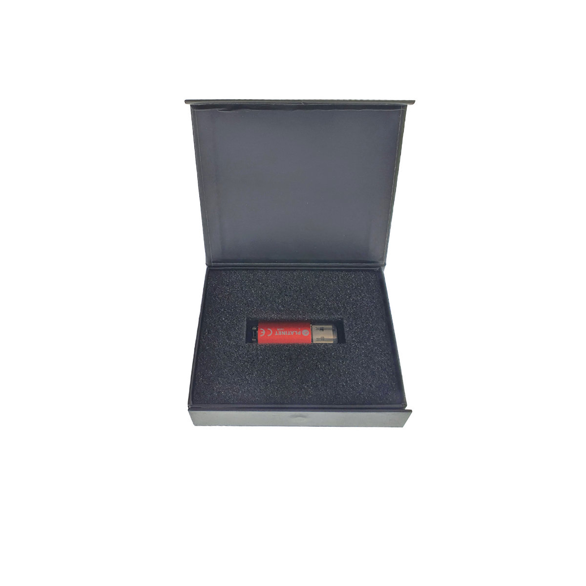 Cutie personalizabila Platinet Pendrive Box 45161, 115x100x26mm, pentru memorie USB, inchidere magnetica, neagra [4]