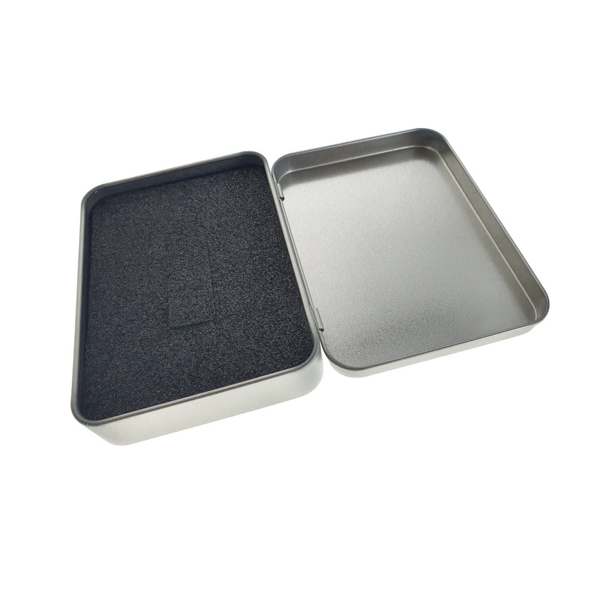 Cutie personalizabila Platinet Pendrive Box 45169, 115x85x22mm, pentru memorie USB, metalica, inchidere tip carte, argintie [16]