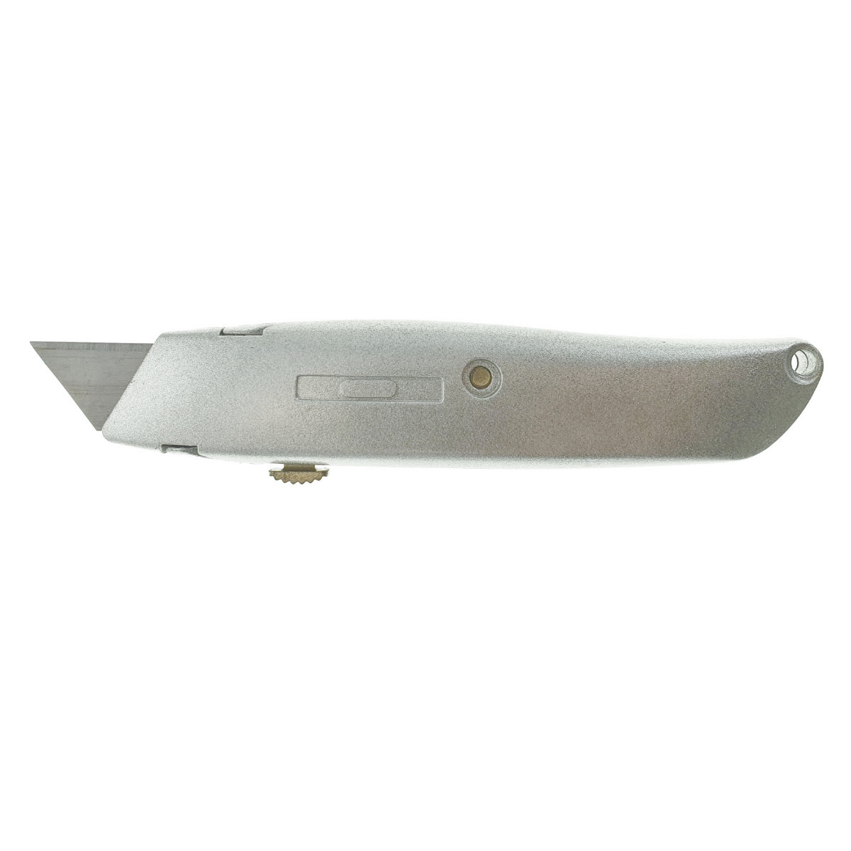 Cutter metalic cu lama retractabila, 153 x 35 x 20mm, cu autoblocare, gri [6]