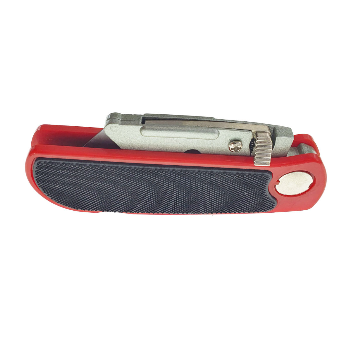 Cutter retractabil cu autoblocare si 5 rezerve, cu agatatoare, 150 x 25 x 20mm [12]