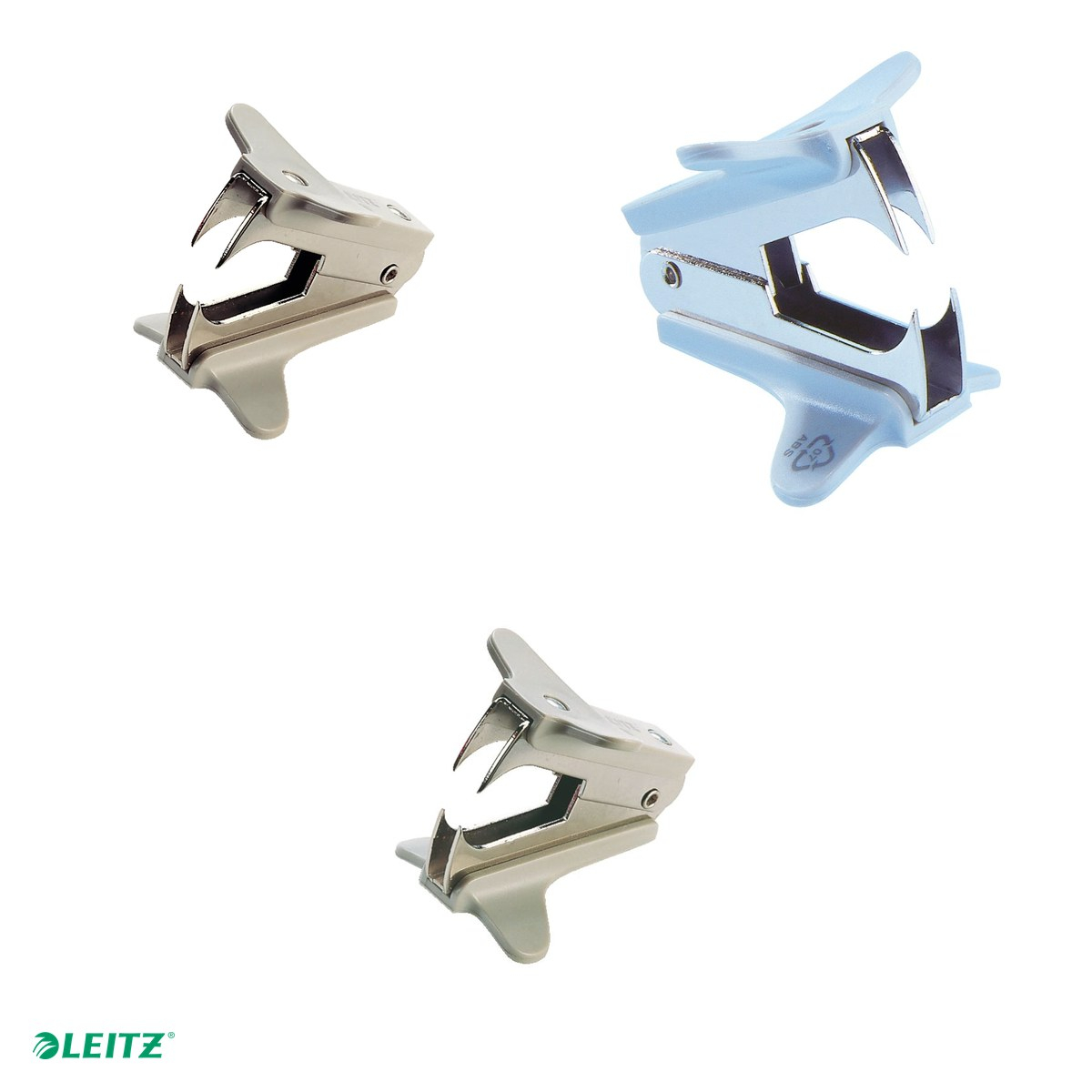 Decapsator Leitz, plastic, cutie, gri [4]