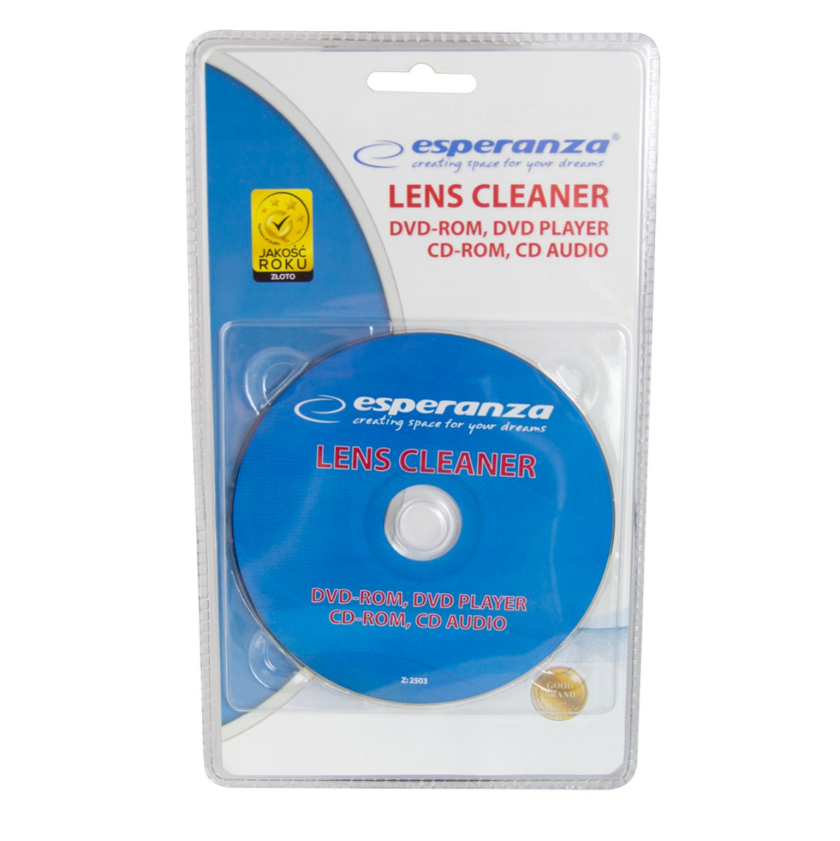 Disc de curatare, Esperanza Lens Cleaner, pentru unitati CD-ROM / DVD-ROM, playere audio si DVD [1]