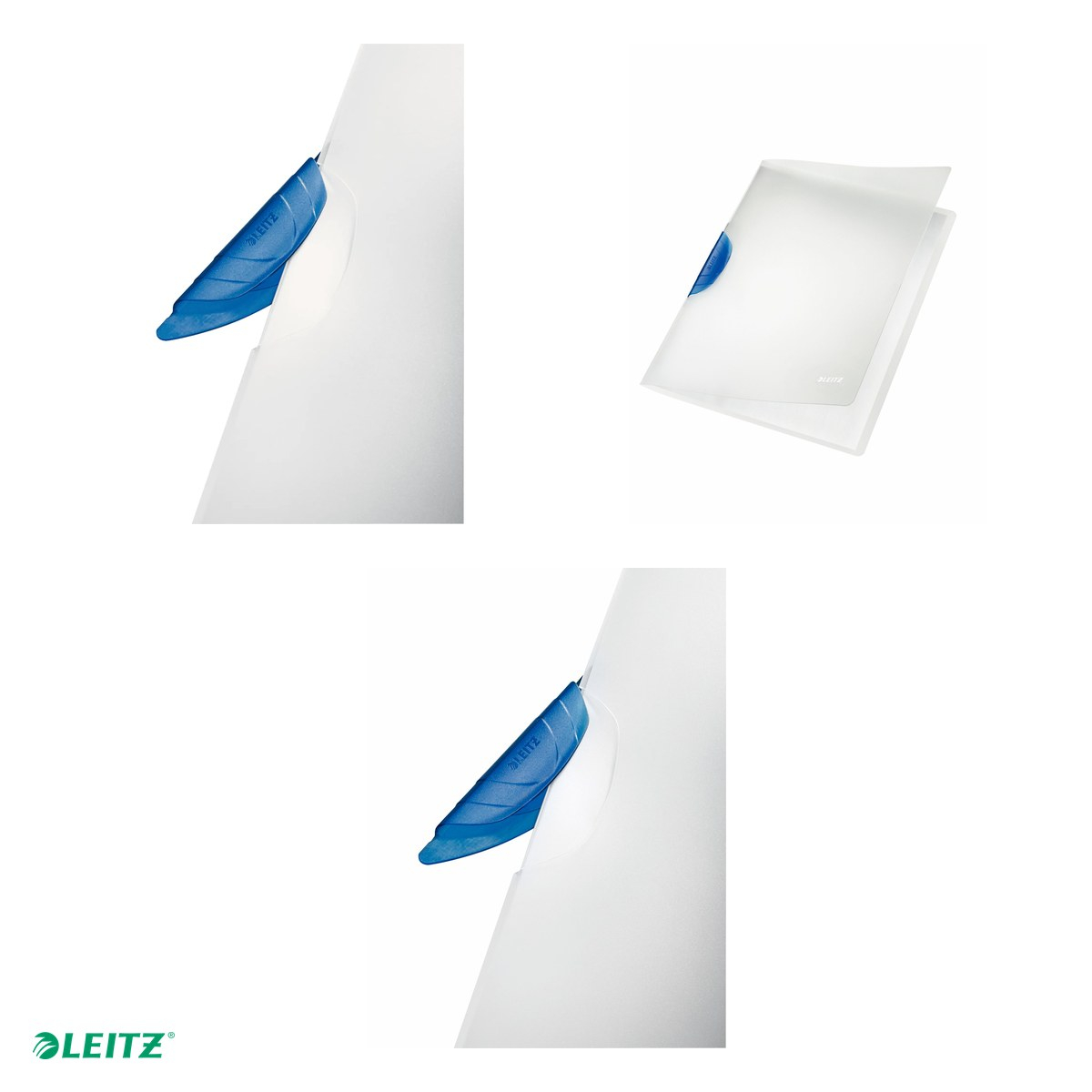 Dosar cu clip Leitz Magic ColorClip, PP, A4, capacitate 30 coli, pentru documente perforate, albastru [4]