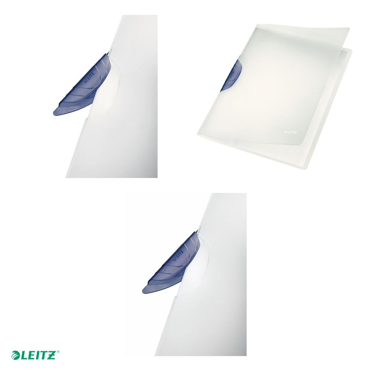 Dosar cu clip Leitz Magic ColorClip, PP, A4, capacitate 30 coli, pentru documente perforate, gri [4]