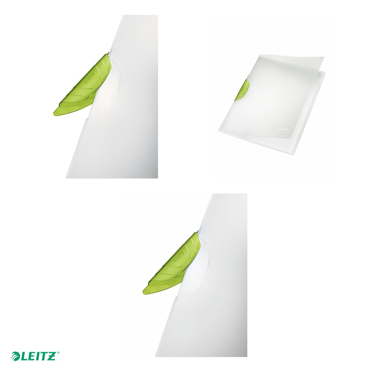 Dosar cu clip Leitz Magic ColorClip, PP, A4, capacitate 30 coli, pentru documente perforate, verde [4]