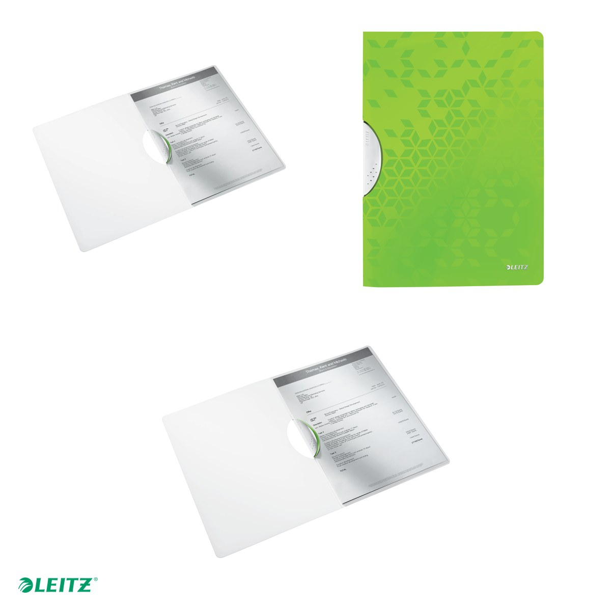 Dosar cu clip Leitz WOW ColorClip, PP, A4, capacitate 30 coli, pentru prezentare, verde [4]