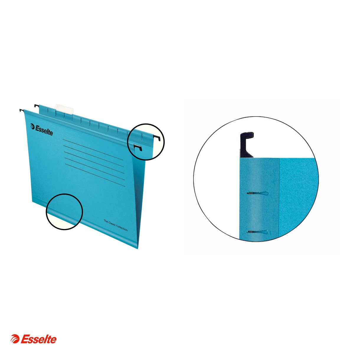 Dosar suspendabil Esselte Classic, carton, A4, pentru arhivare, albastru [4]